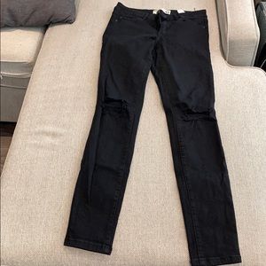 Black High waisted ripped jeans